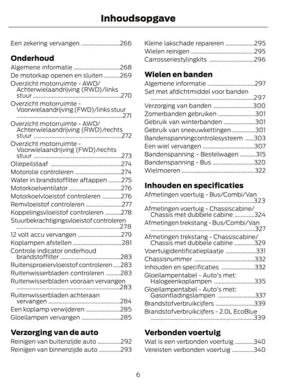 2020 Ford Transit Gebruikershandleiding | Nederlands