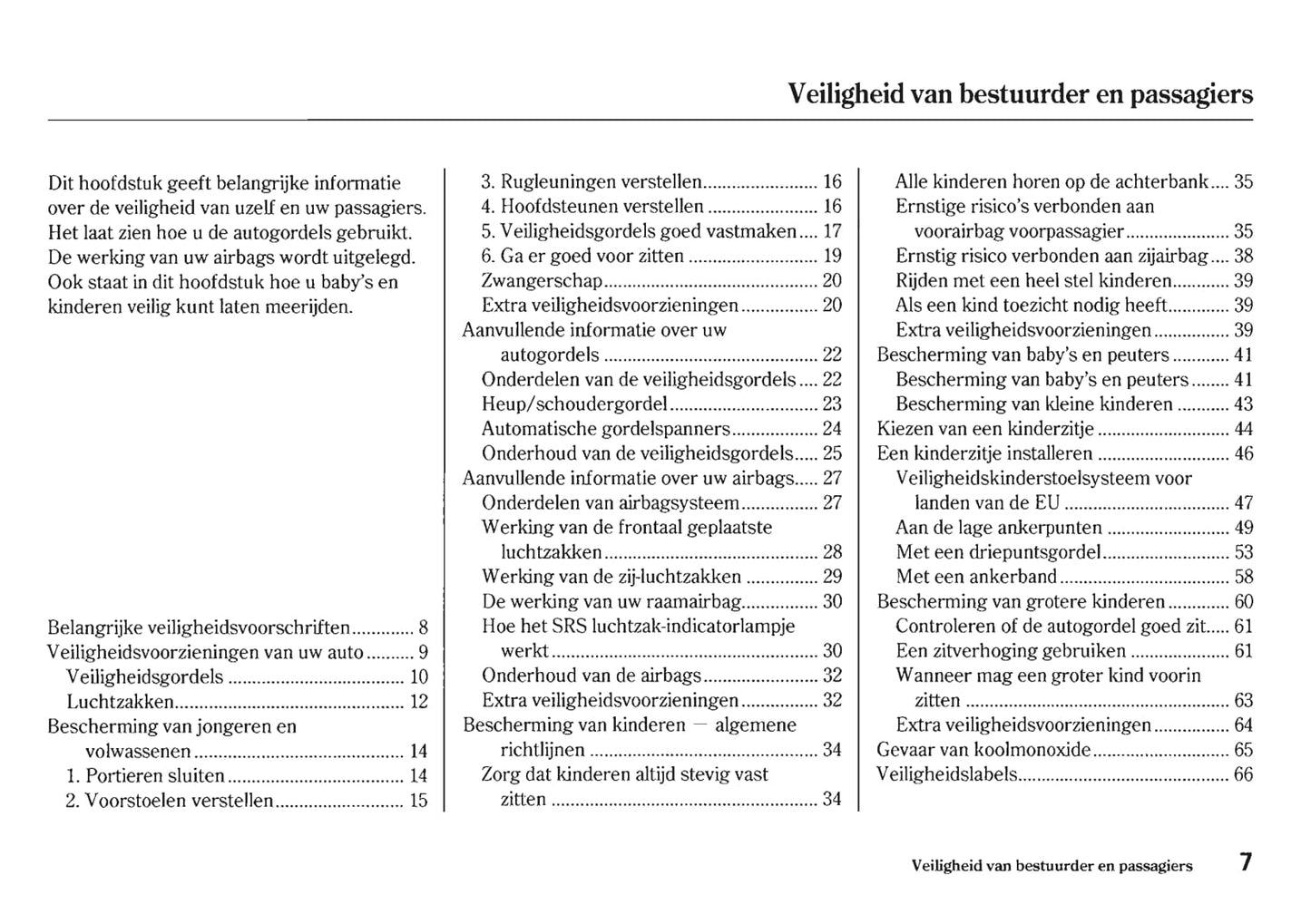 2006-2007 Honda Civic Bedienungsanleitung | Niederländisch