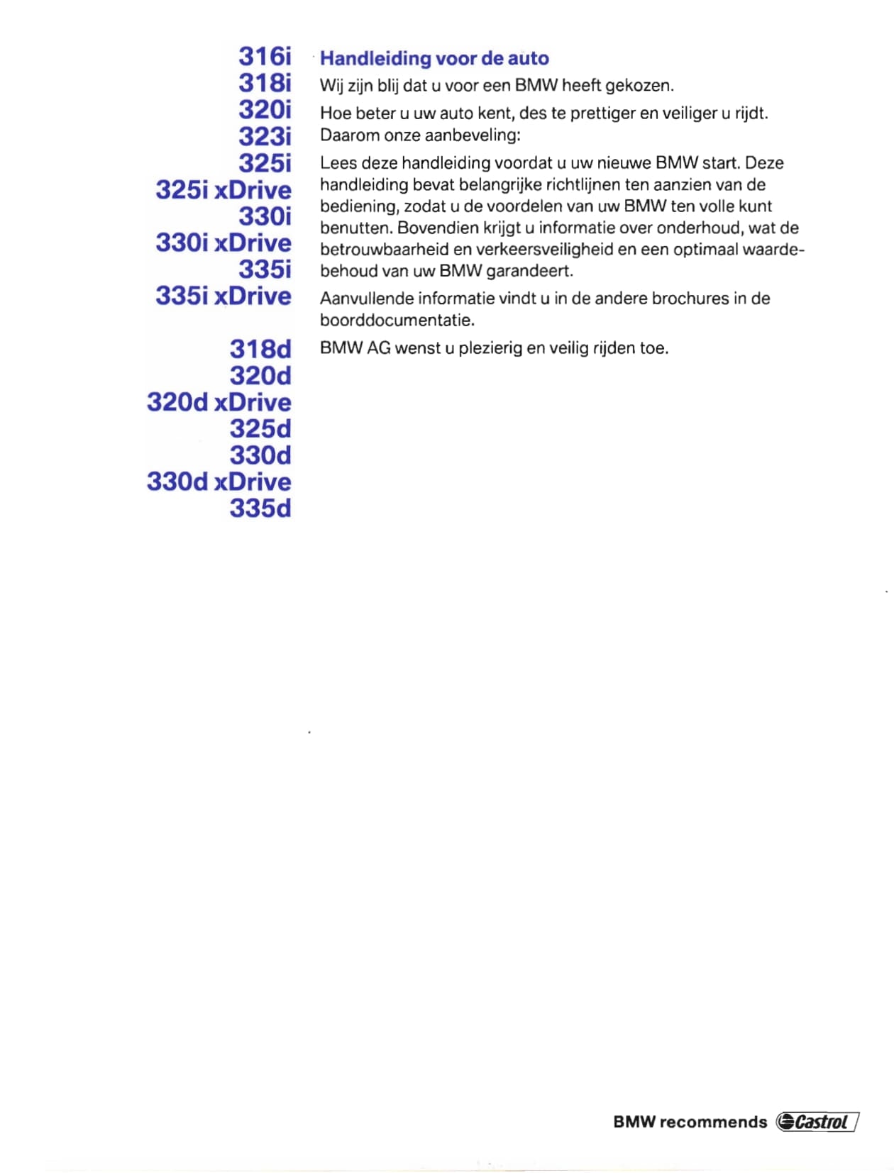 2008-2009 BMW 3 Series Bedienungsanleitung | Niederländisch