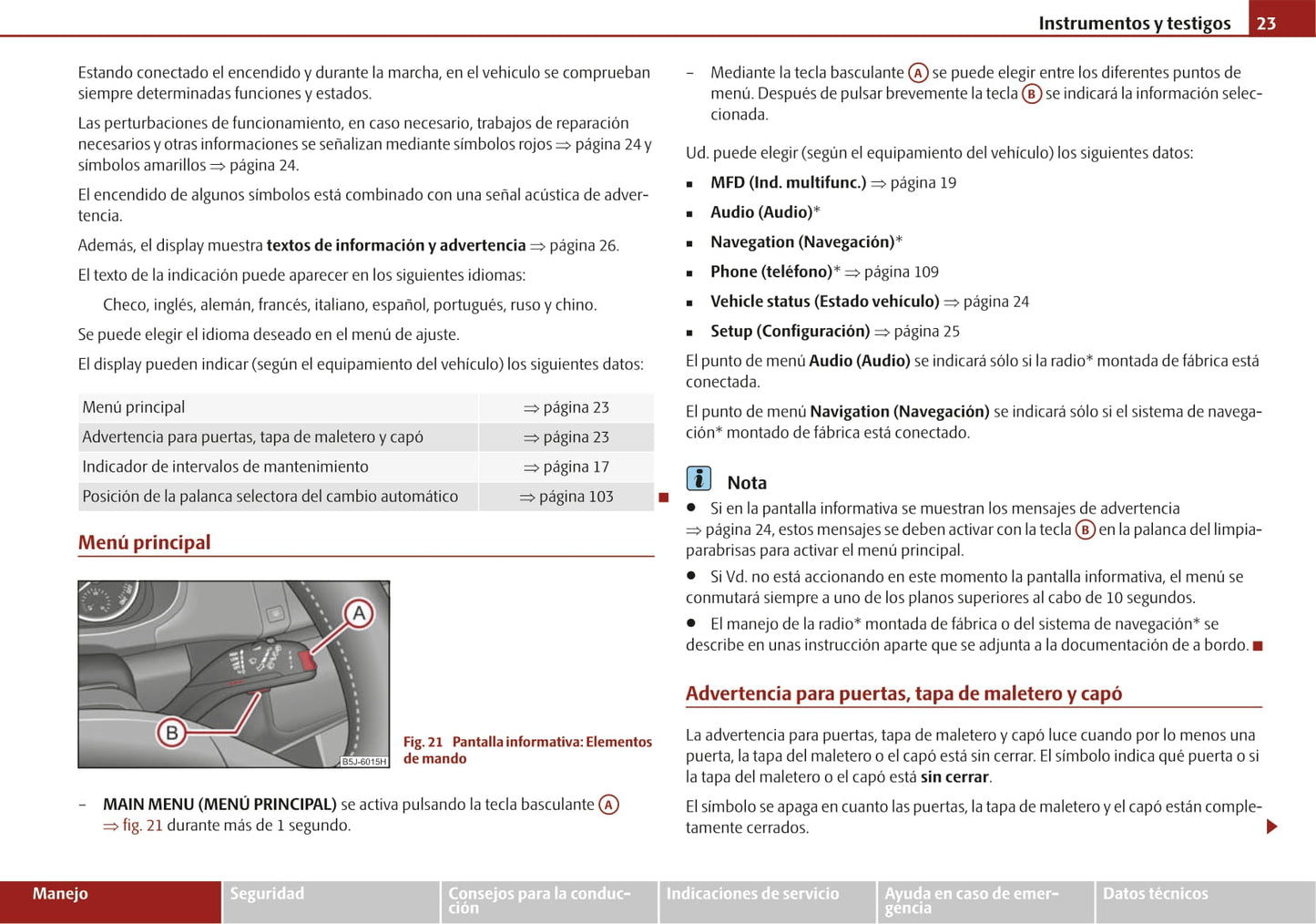 2010-2011 Skoda Fabia Owner's Manual | Spanish