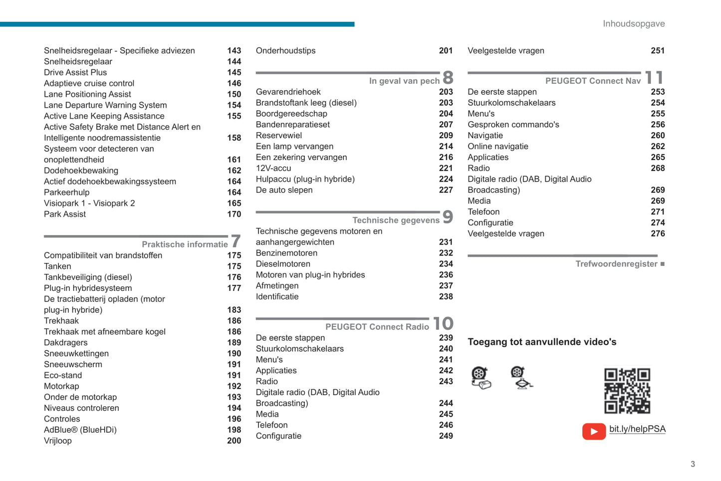 2020-2022 Peugeot 3008/5008/3008 Hybrid/3008 HYbrid4 Owner's Manual | Dutch