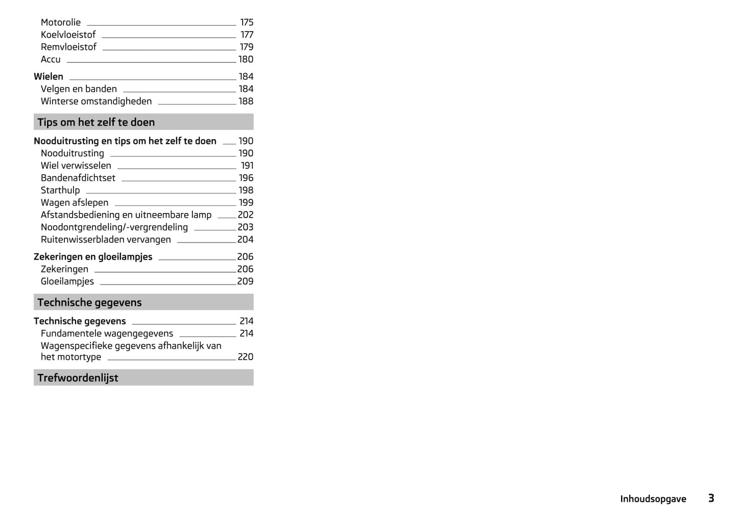 2015-2016 Skoda Yeti Owner's Manual | Dutch