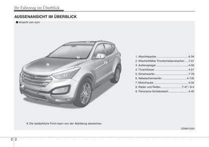 2012-2013 Hyundai Santa Fe Owner's Manual | German