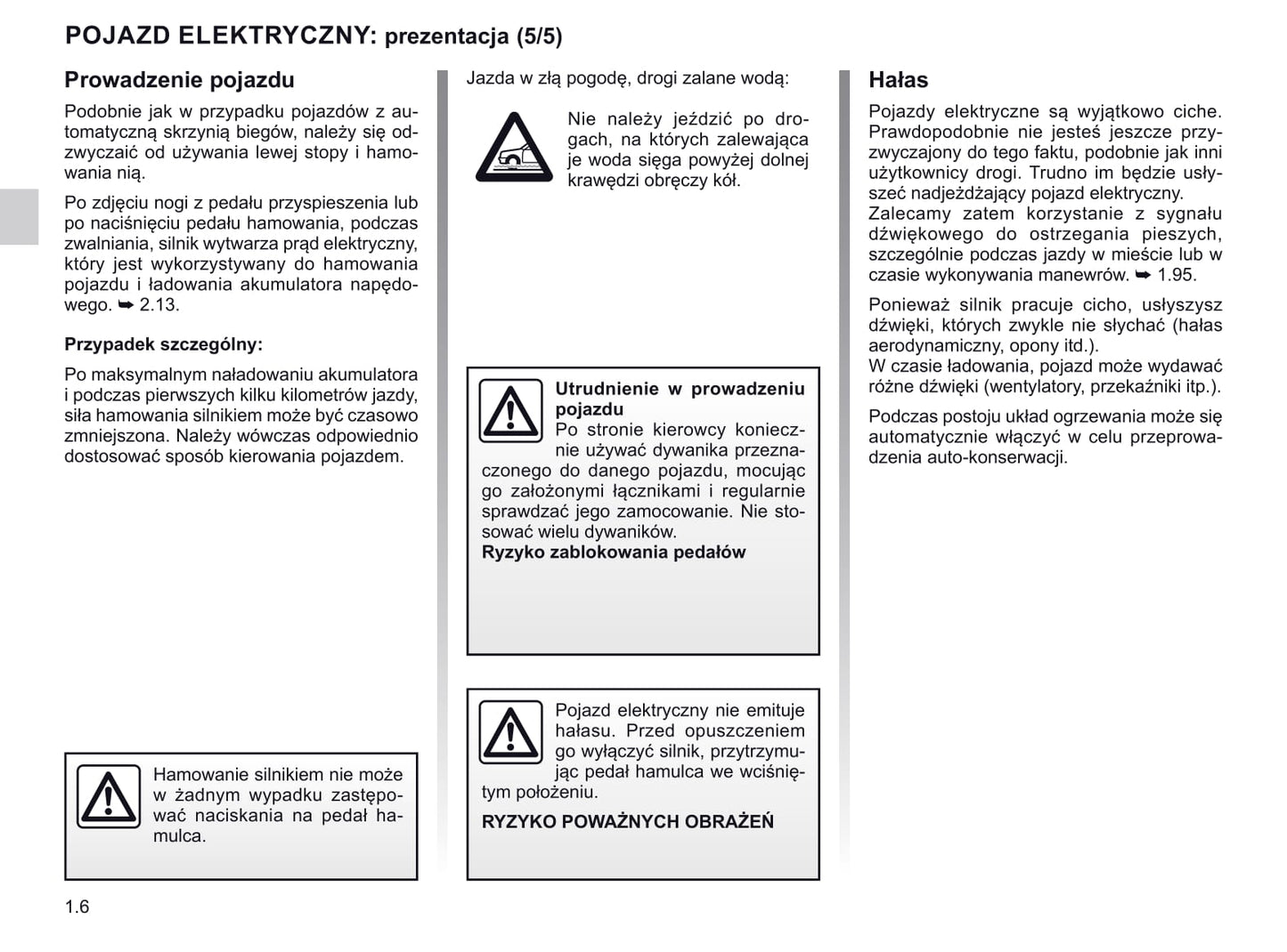 2019-2020 Renault Zoe Owner's Manual | Polish