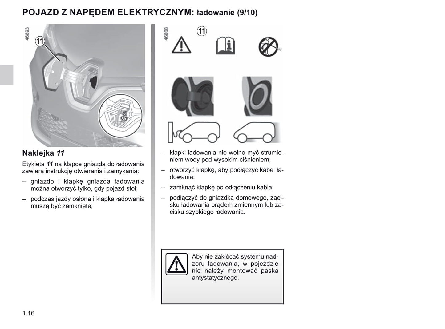 2019-2020 Renault Zoe Owner's Manual | Polish