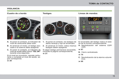 2011-2014 Peugeot 207 CC Bedienungsanleitung | Spanisch