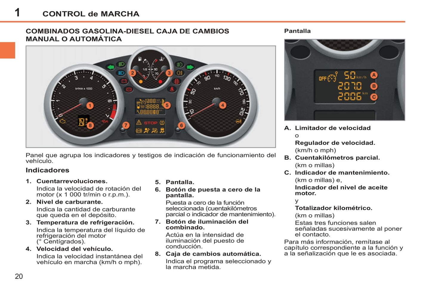 2011-2014 Peugeot 207 CC Bedienungsanleitung | Spanisch