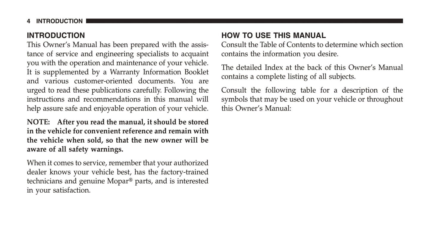 2006-2010 Chrysler PT Cruiser Owner's Manual | English