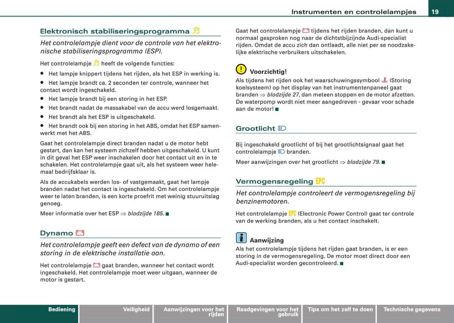 2005-2008 Audi A4 Gebruikershandleiding | Nederlands