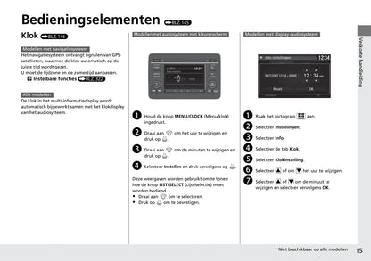 2015-2016 Honda HR-V Owner's Manual | Dutch