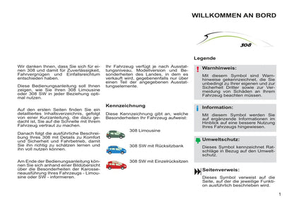 2012-2013 Peugeot 308 Bedienungsanleitung | Deutsch