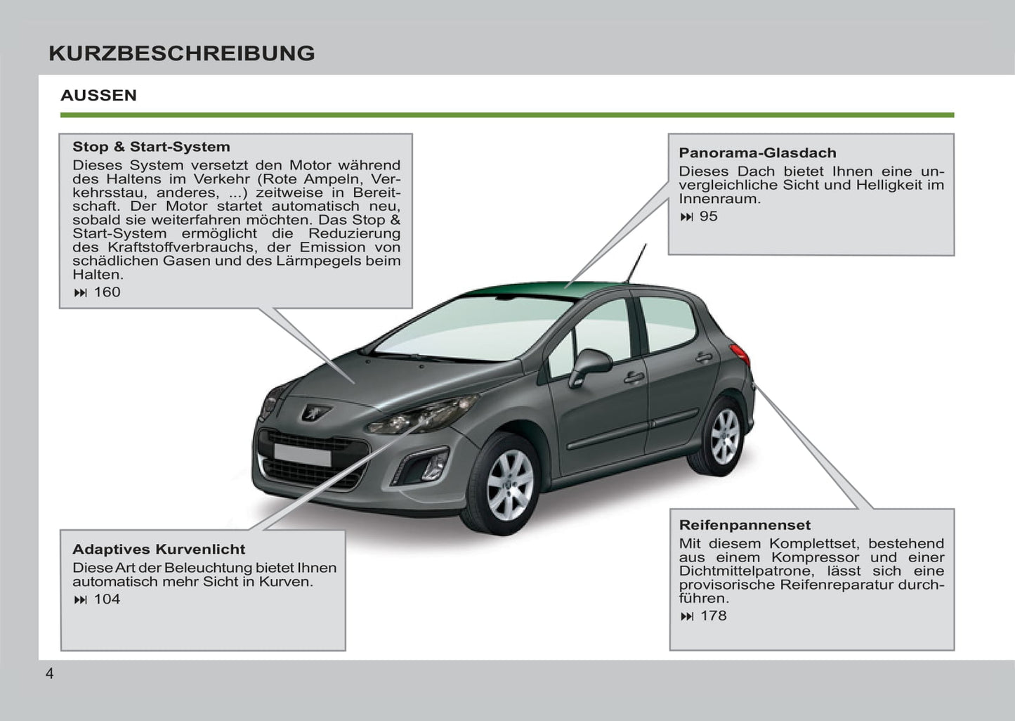 2012-2013 Peugeot 308 Bedienungsanleitung | Deutsch