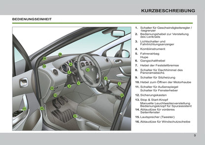 2012-2013 Peugeot 308 Bedienungsanleitung | Deutsch