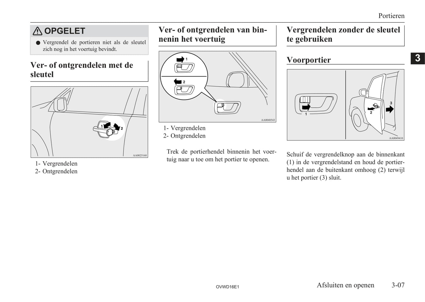 2006-2012 Mitsubishi Pajero Owner's Manual | Dutch