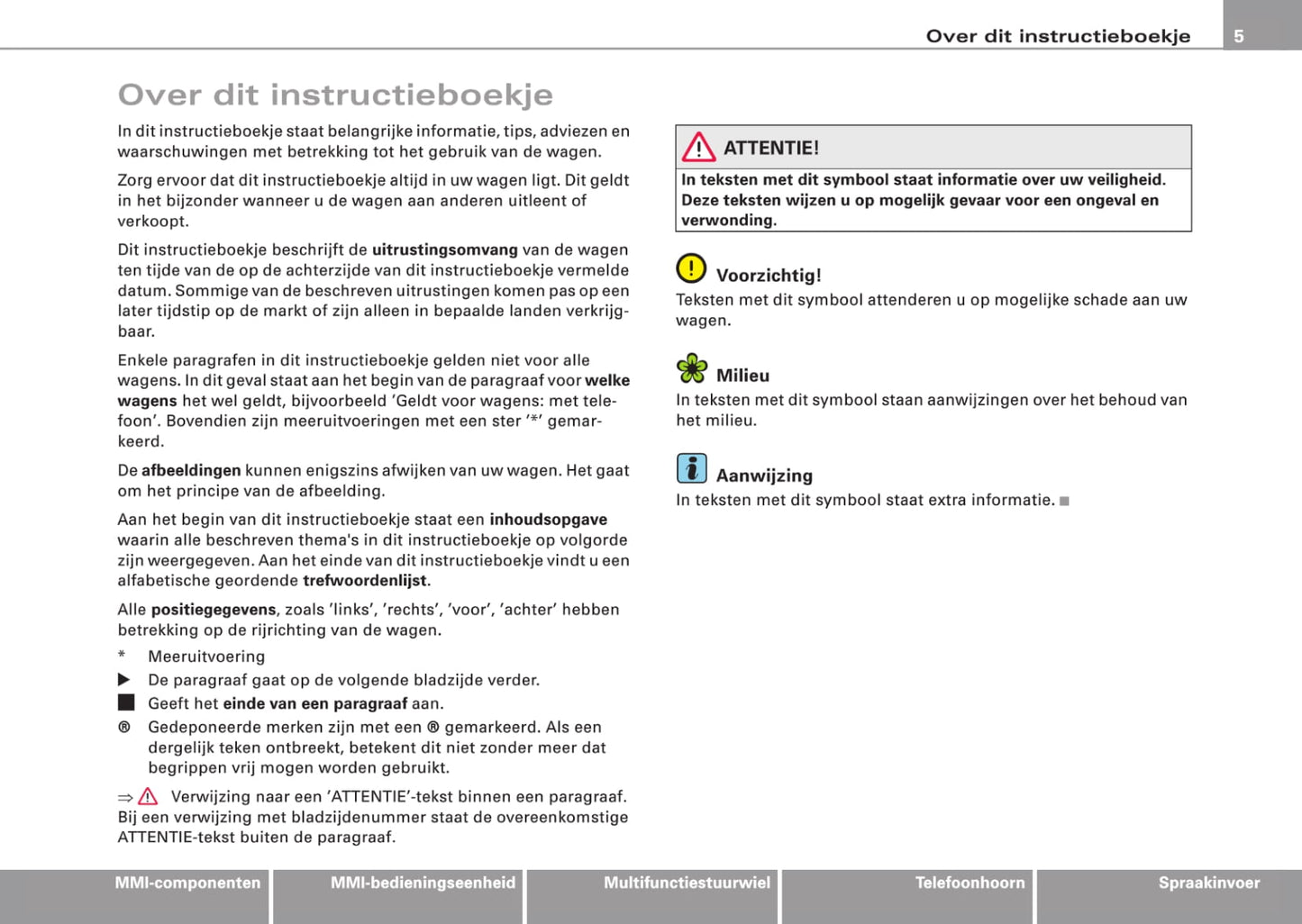 Audi Infotainment MMI Handleiding 2008