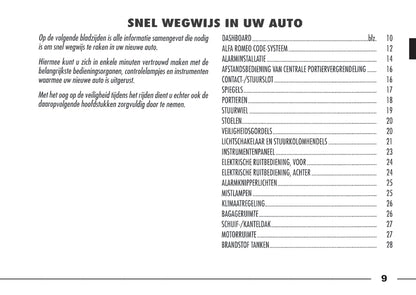 1998-2003 Alfa Romeo 166 Owner's Manual | Dutch