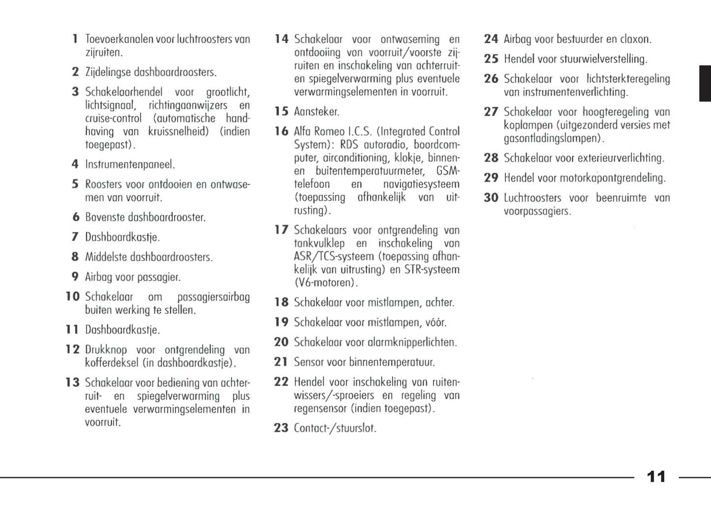 1998-2003 Alfa Romeo 166 Owner's Manual | Dutch