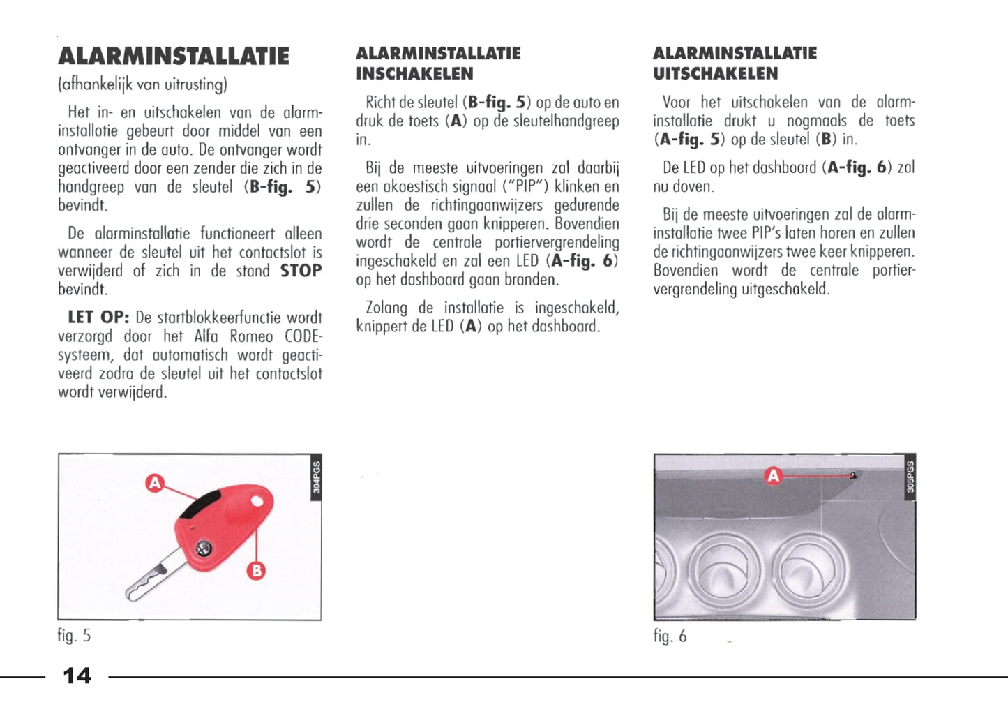 1998-2003 Alfa Romeo 166 Owner's Manual | Dutch