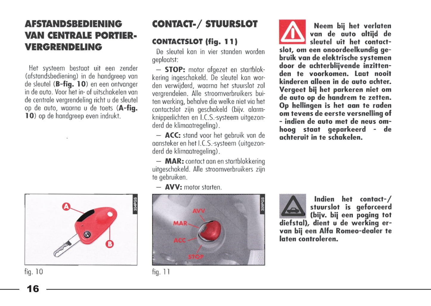 1998-2003 Alfa Romeo 166 Owner's Manual | Dutch