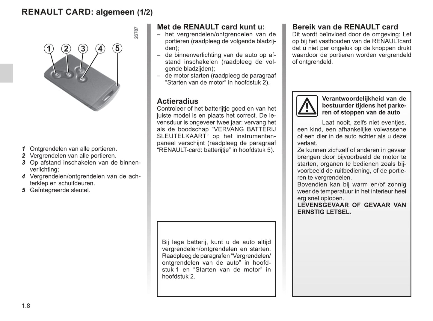 2019-2020 Renault Trafic Owner's Manual | Dutch