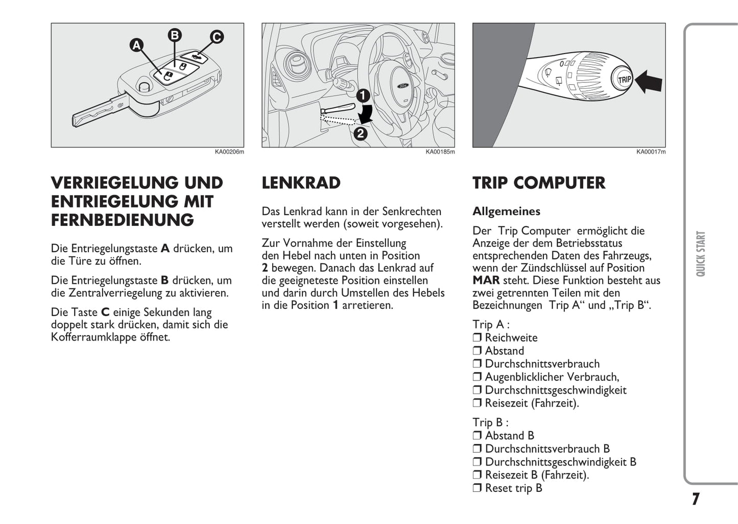 2010-2014 Ford Ka Owner's Manual | German