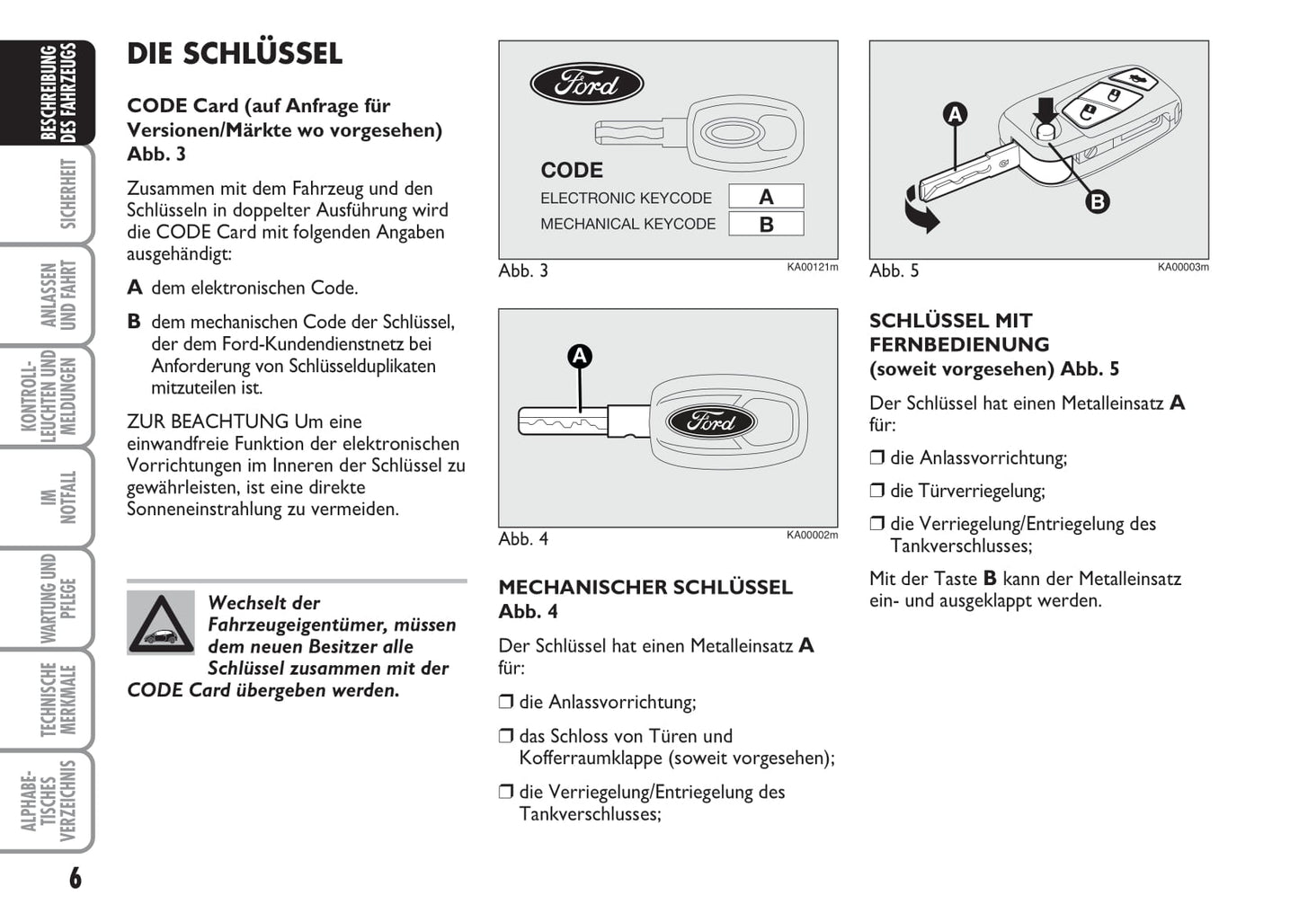 2010-2014 Ford Ka Owner's Manual | German