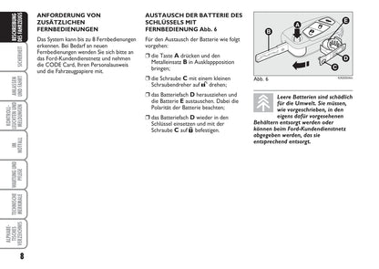 2010-2014 Ford Ka Owner's Manual | German