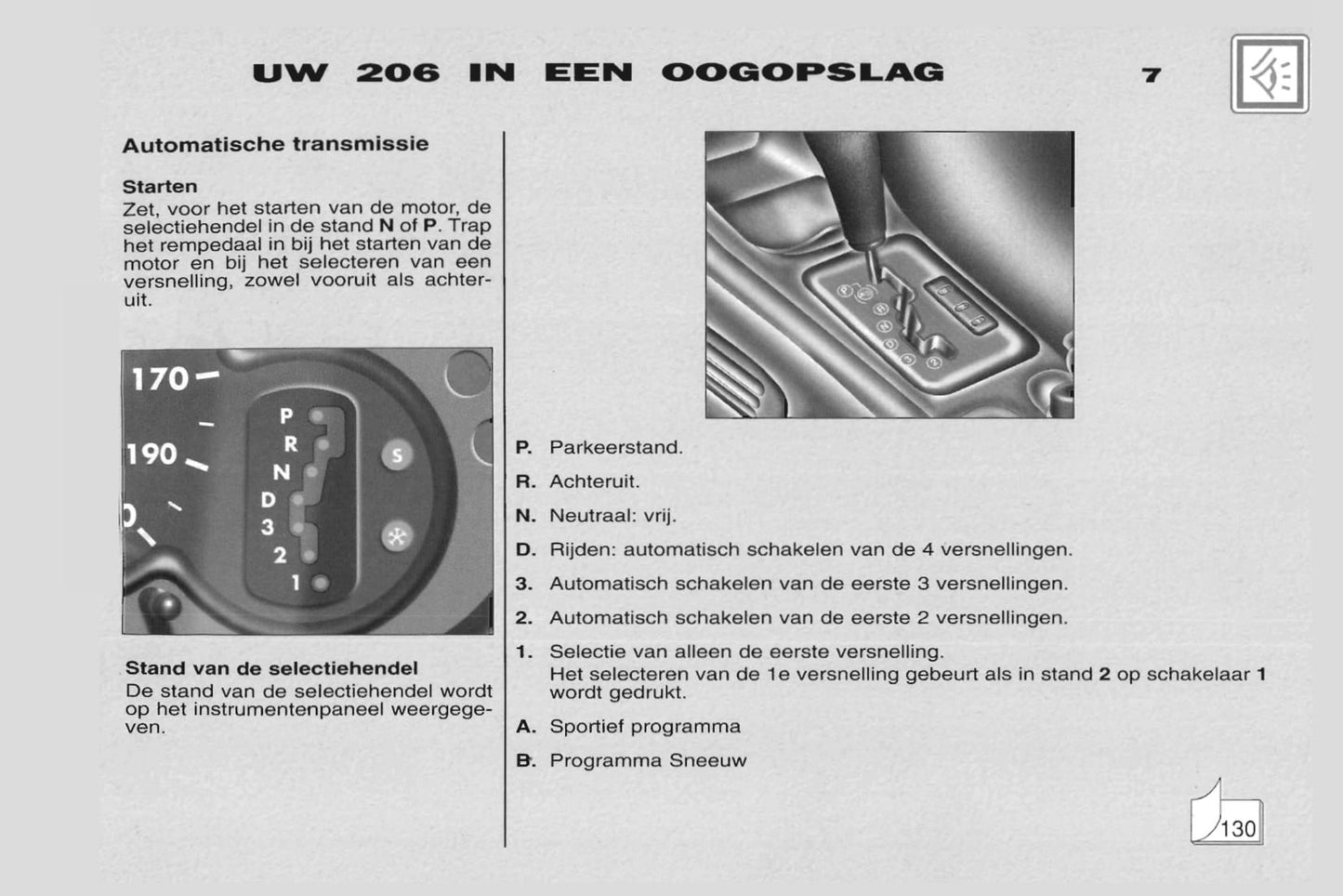 2001-2002 Peugeot 206 Gebruikershandleiding | Nederlands