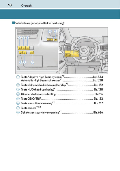 2017-2019 Lexus RX 450h/RX 450hL Bedienungsanleitung | Niederländisch