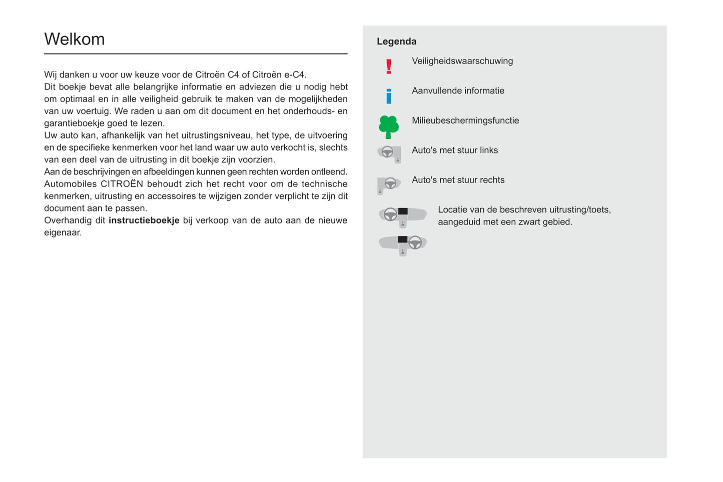 2020-2021 Citroën C4/e-C4 Owner's Manual | Dutch