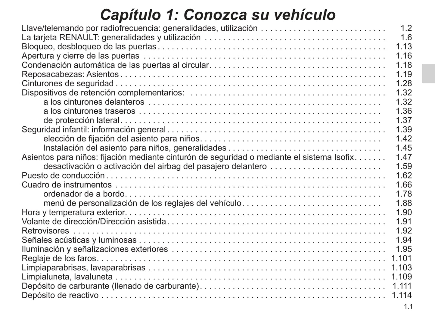 2018-2019 Renault Scénic/Grand Scénic Owner's Manual | Spanish