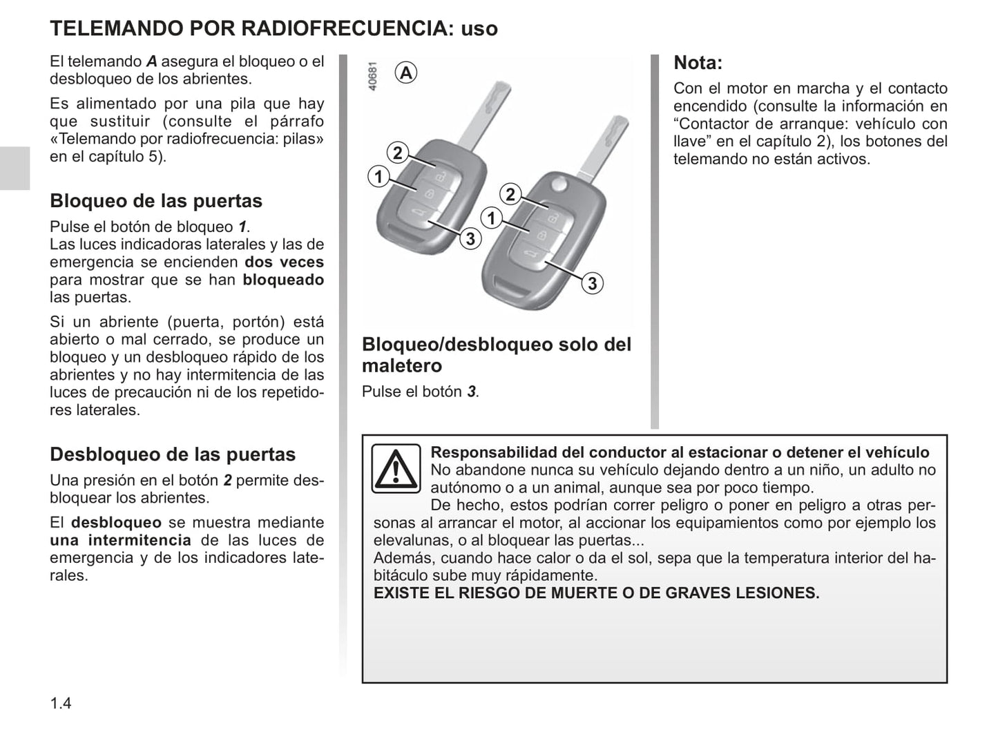 2018-2019 Renault Scénic/Grand Scénic Owner's Manual | Spanish