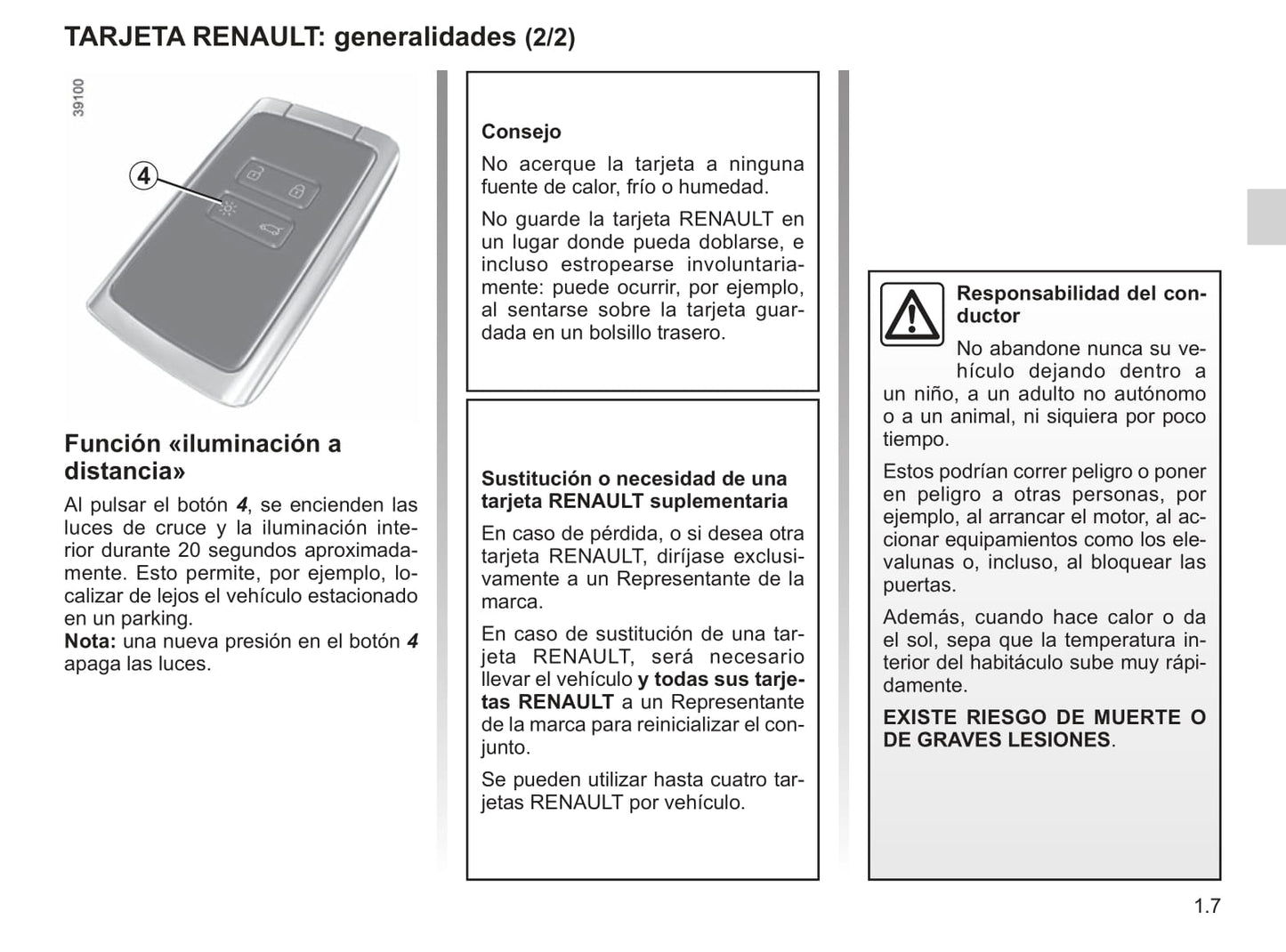 2018-2019 Renault Scénic/Grand Scénic Owner's Manual | Spanish