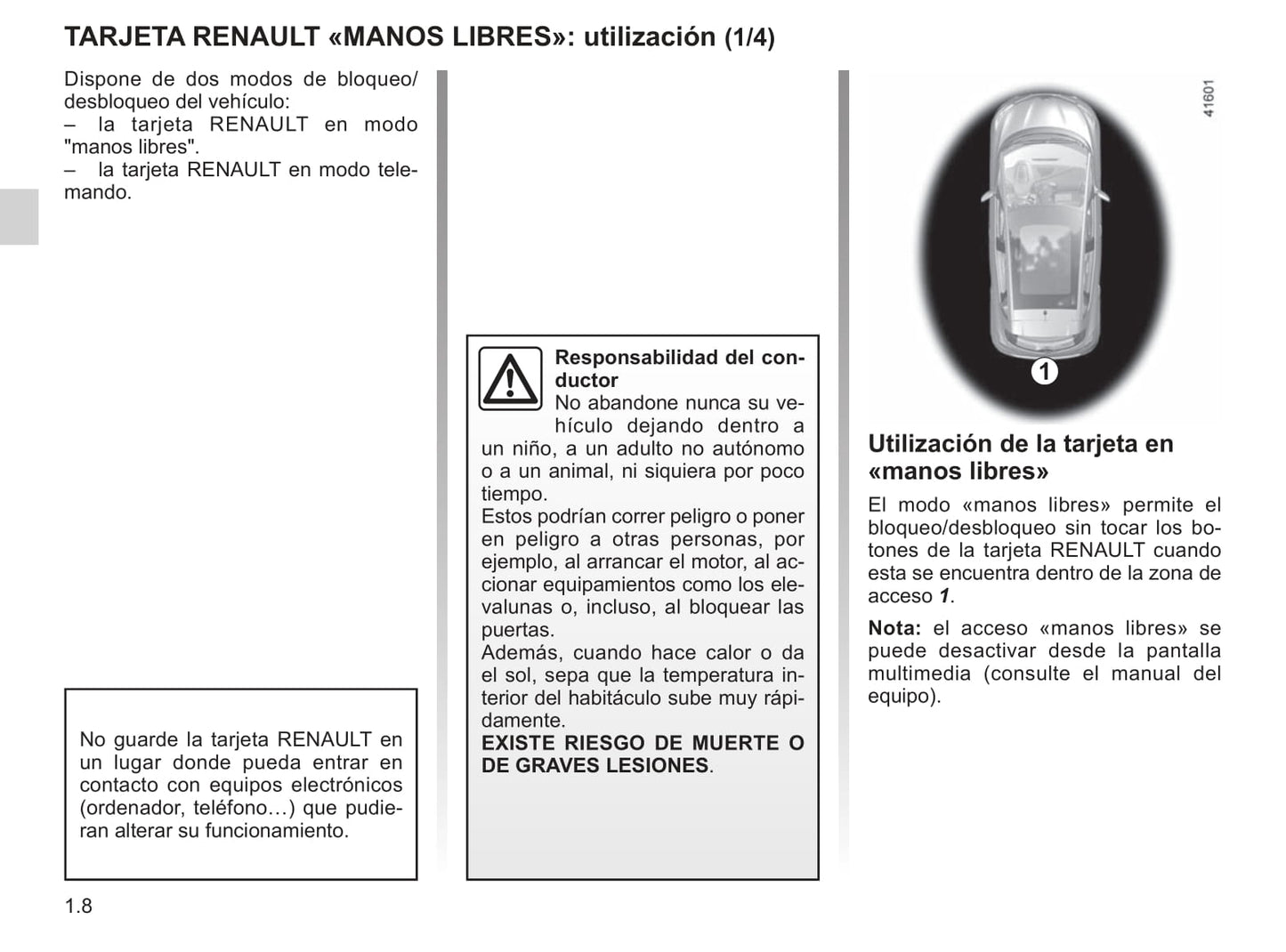 2018-2019 Renault Scénic/Grand Scénic Owner's Manual | Spanish