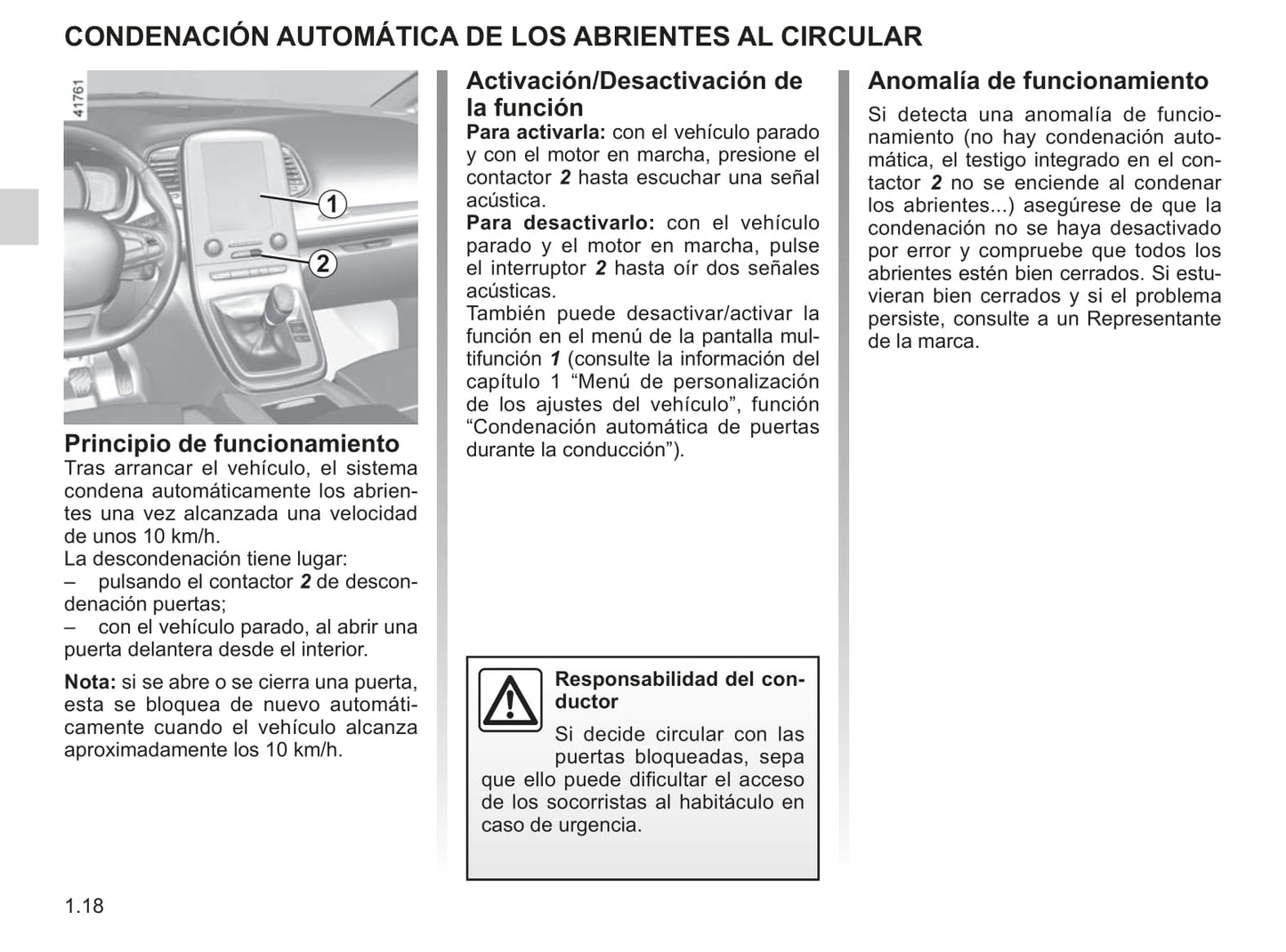 2018-2019 Renault Scénic/Grand Scénic Owner's Manual | Spanish