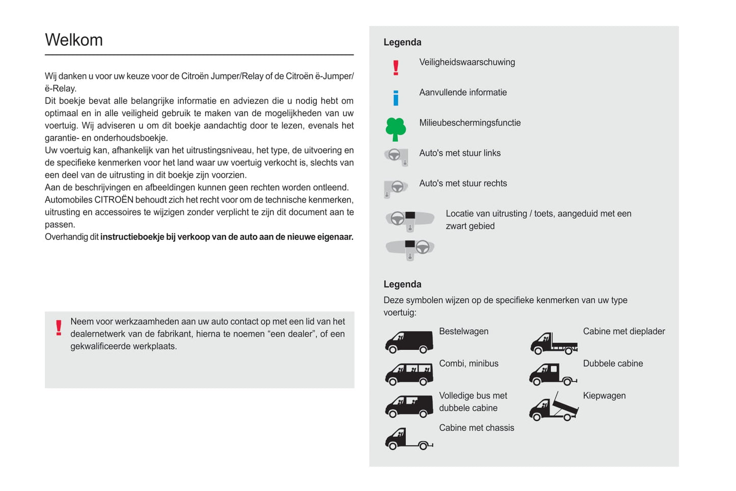 2021-2024 Citroën Jumper/Relay/ë-Jumper/ë-Relay Owner's Manual | Dutch