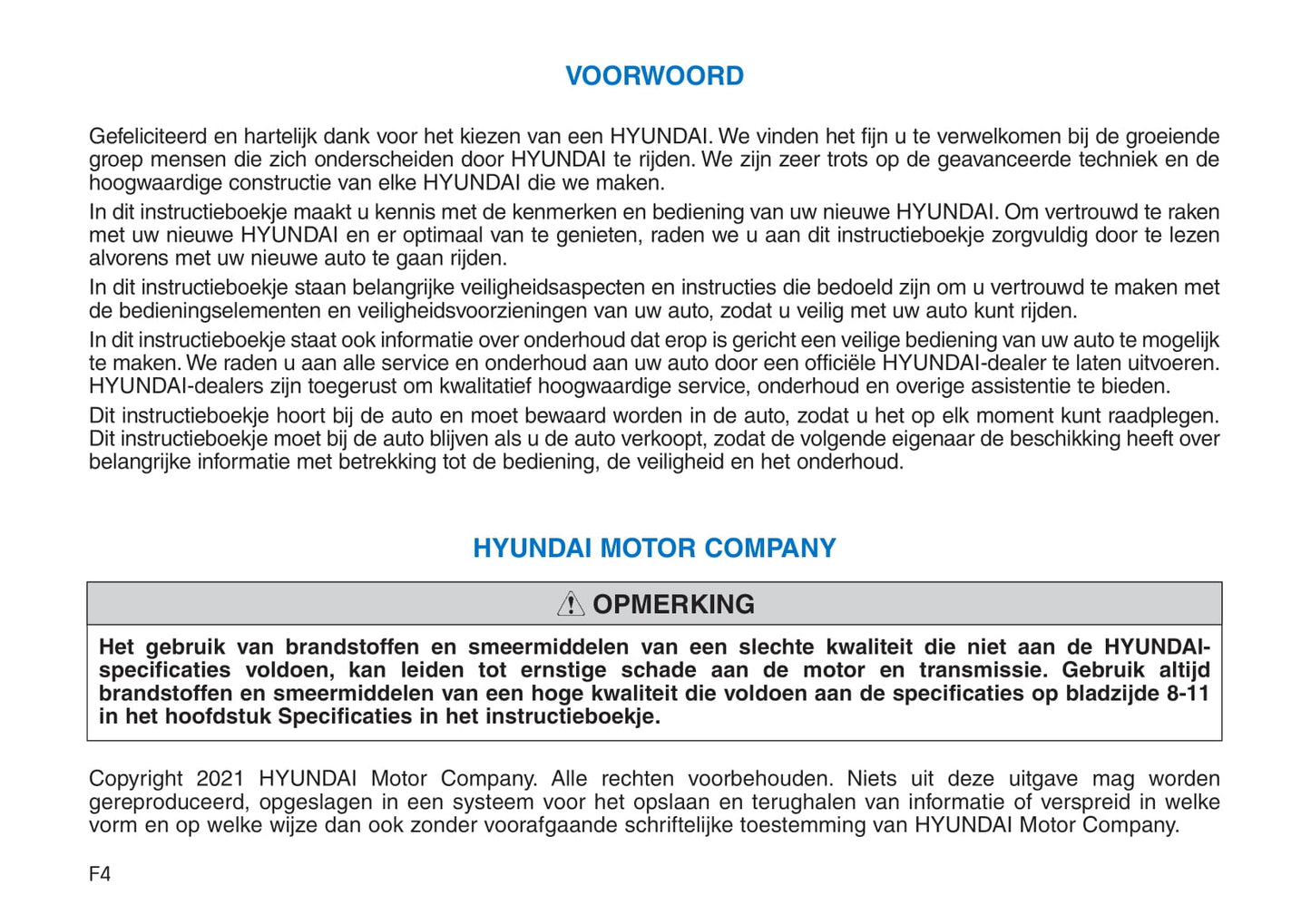 2021-2022 Hyundai i30 Bedienungsanleitung | Niederländisch