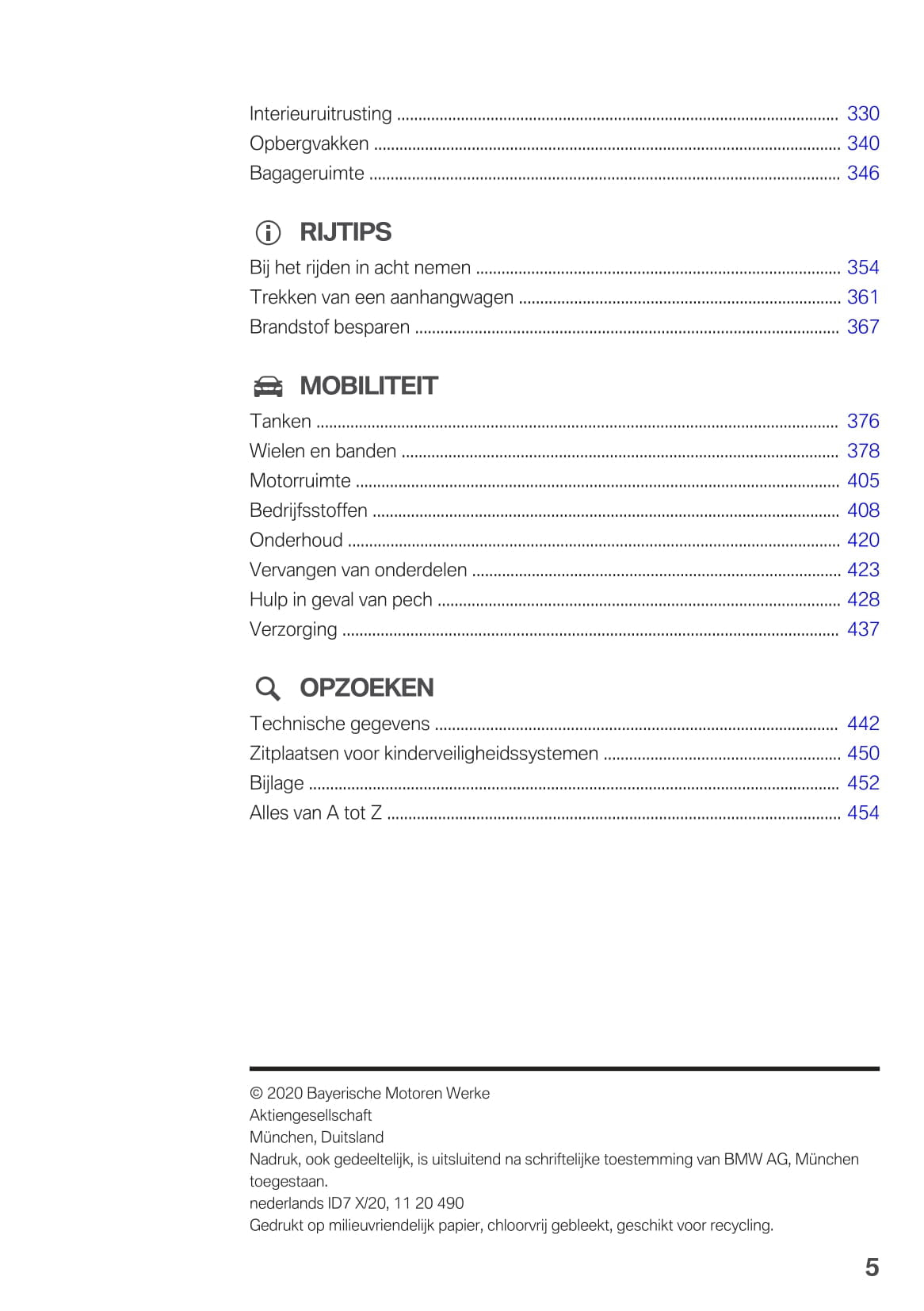 2020-2021 BMW X6 Owner's Manual | Dutch