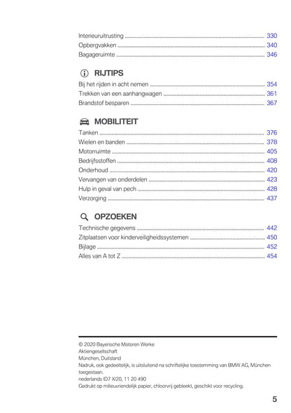 2020-2021 BMW X6 Owner's Manual | Dutch