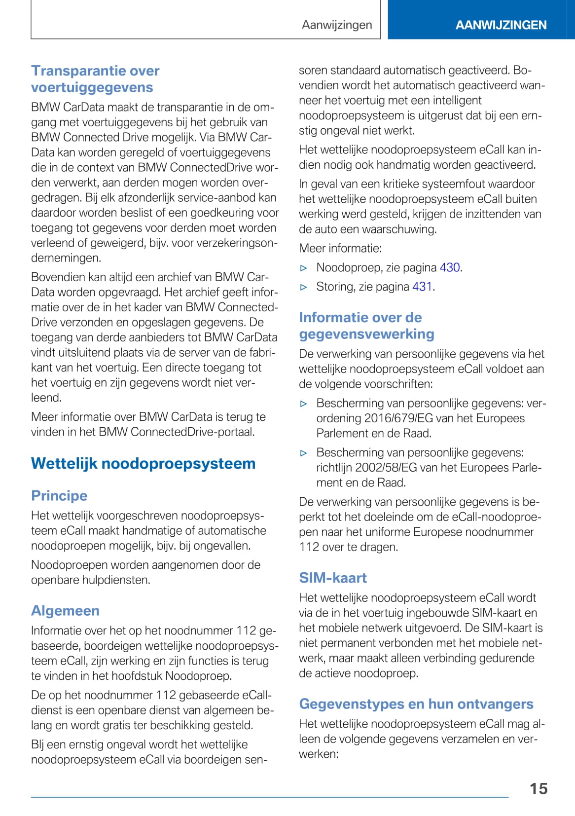 2020-2021 BMW X6 Owner's Manual | Dutch