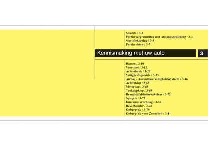 2008-2009 Kia Sorento Gebruikershandleiding | Nederlands