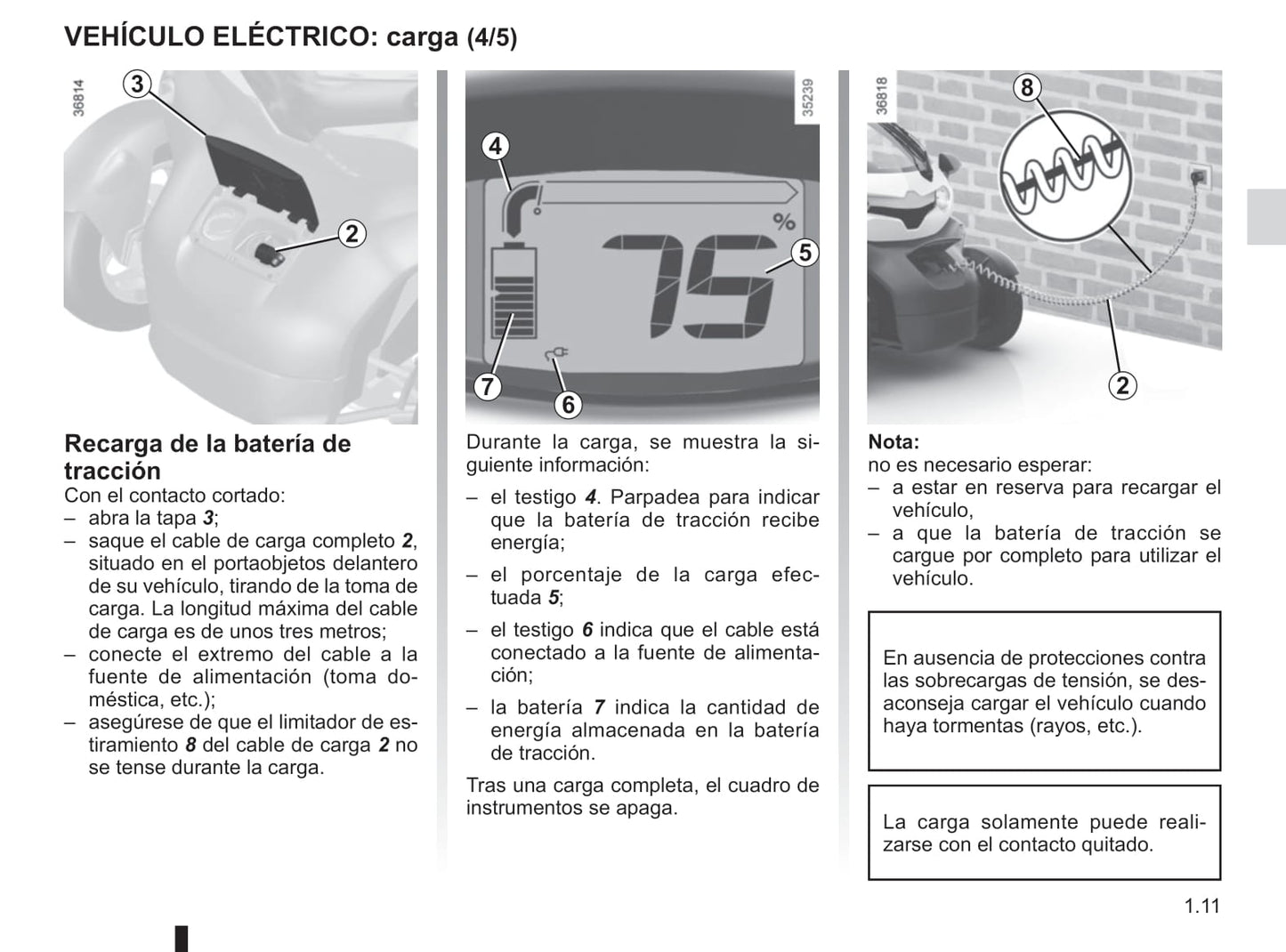 2018-2019 Renault Twizy Owner's Manual | Spanish