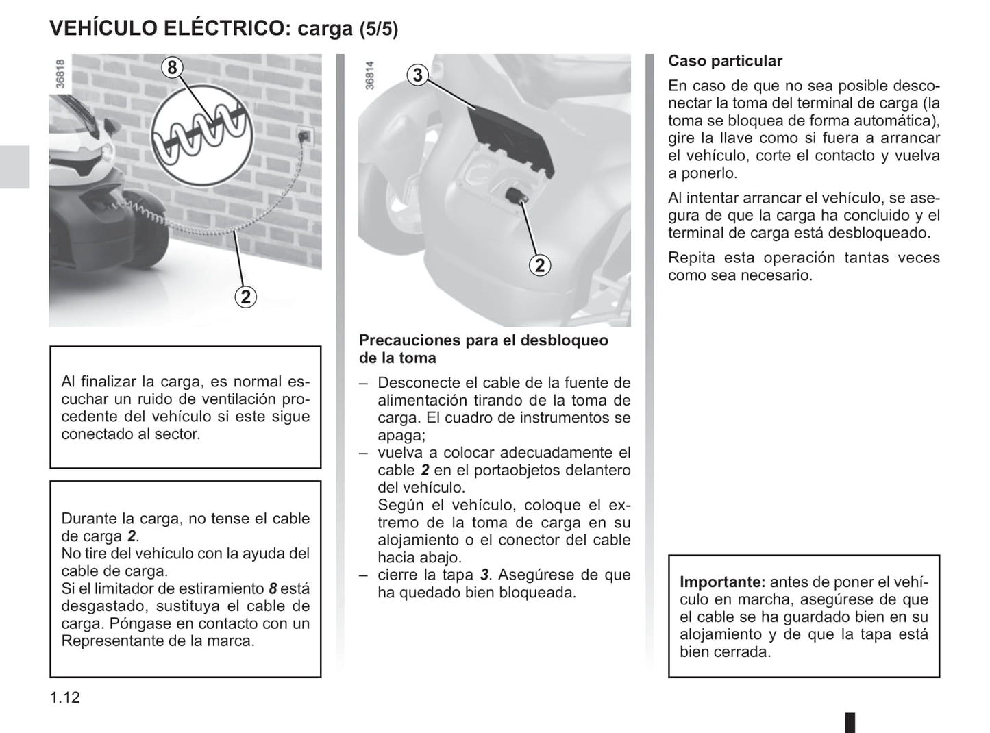 2018-2019 Renault Twizy Owner's Manual | Spanish