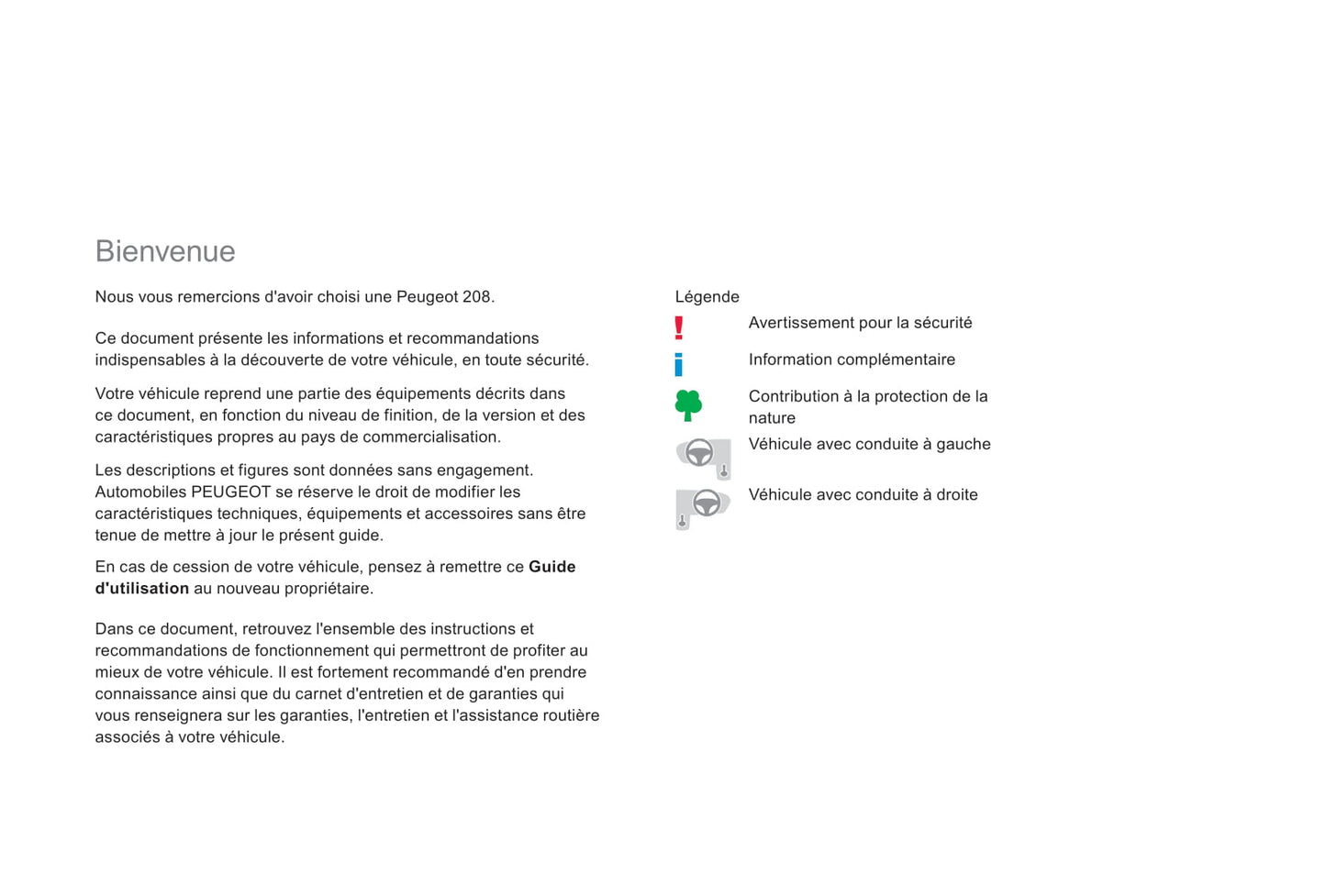 2018-2019 Peugeot 208 Manuel du propriétaire | Français