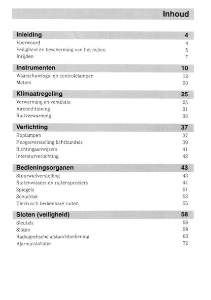 2002-2005 Ford Fusion Gebruikershandleiding | Nederlands