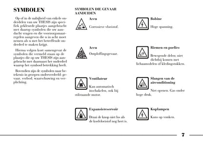 2002-2008 Lancia Thesis Bedienungsanleitung | Niederländisch