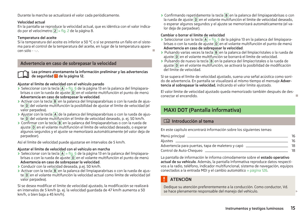 2012-2013 Skoda Superb Owner's Manual | Spanish