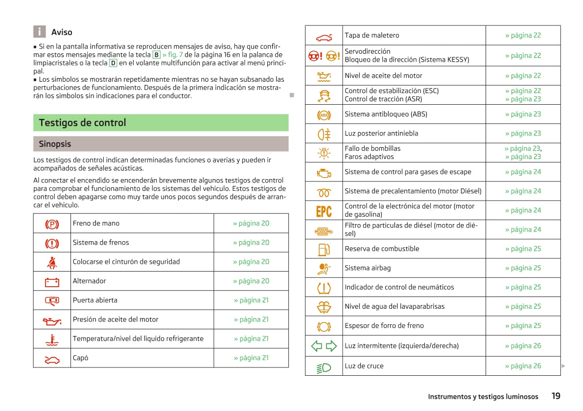 2012-2013 Skoda Superb Owner's Manual | Spanish