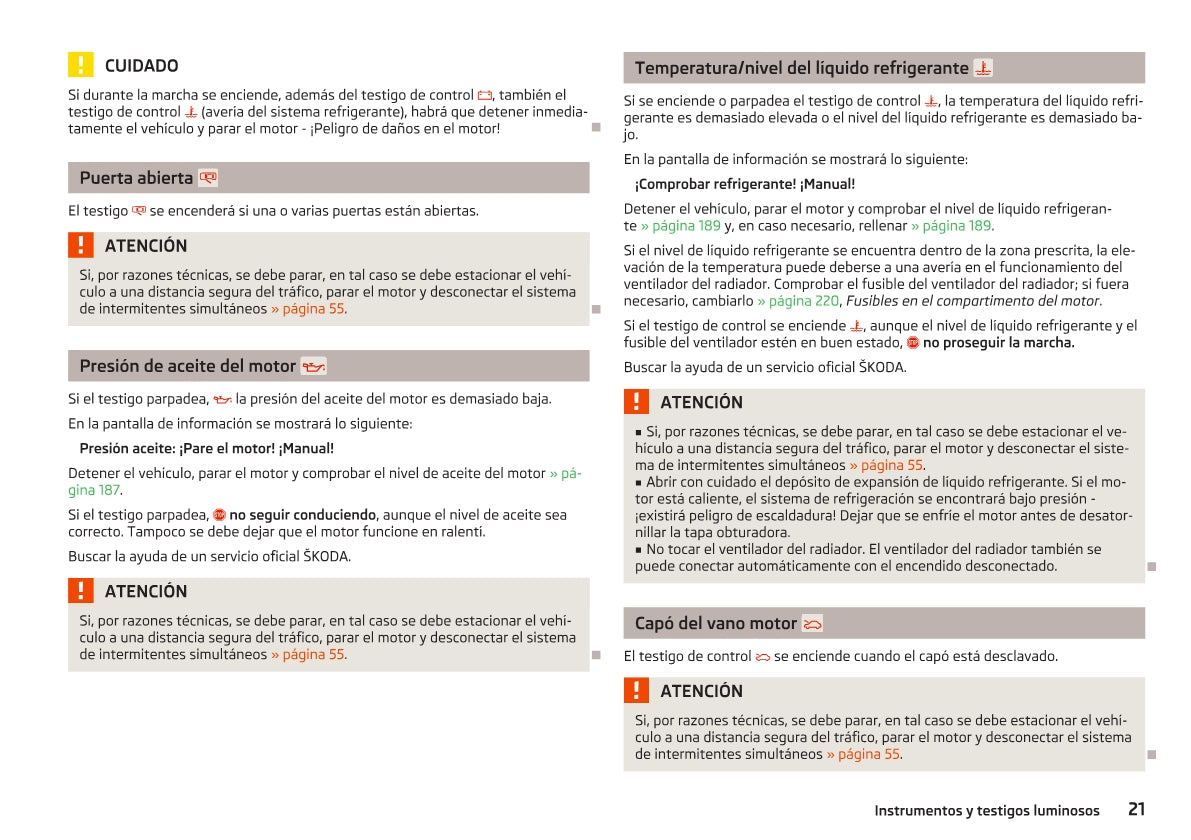 2012-2013 Skoda Superb Owner's Manual | Spanish