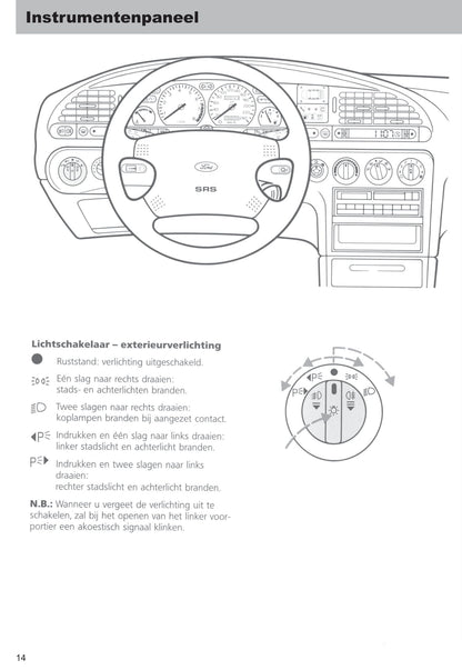 1996-1999 Ford Mondeo Bedienungsanleitung | Niederländisch